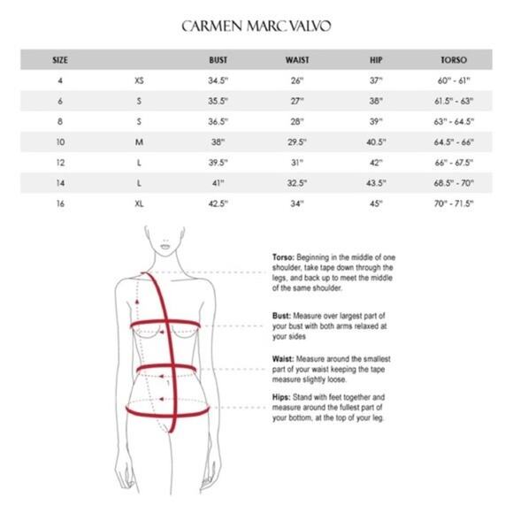 Carmen Marc Valvo Bandeau‎ Bikini Top Passion Fruit Large NWT - Picture 7 of 9